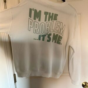 Taylor Swift Quote Crewneck Lightweight Sweater - L